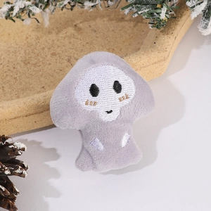 Ghost spider plush hair clip accessory with embroidery for Halloween party decor