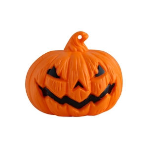 Vibrant orange Halloween Jack-o'-lantern LED night light for spooky party decoration