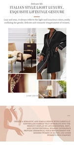 Close-up of black satin sleepwear robe with pink piping and elegant silk texture details