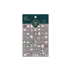 Embossed cartoon puppy nail stickers TS-4124 with colorful graffiti heart patterns