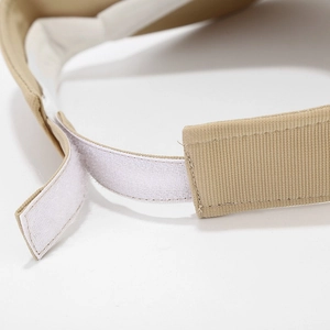 Adjustable khaki visor cap with high-quality velcro strap for marathon and outdoor sports