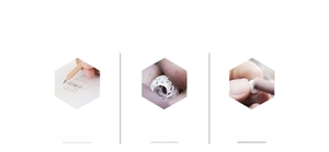 Detailed view of hollow carved copper beads showing design sketch and polishing process