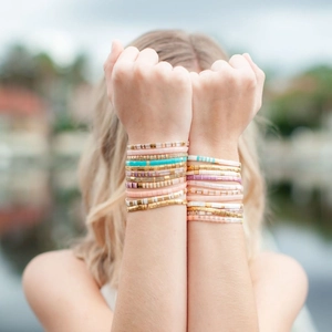 Bracciale Perline Tila Fatto Mano Bohémien Colorato Geometrico Smalto Vetro Miyuki Perline Gioielli Elastici Per Donna