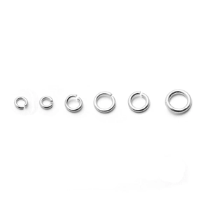 S925 sterling silver open jump rings in six various sizes for DIY jewelry making