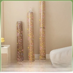 Close-up of waterproof floral shoe storage bags in three different sizes for home travel