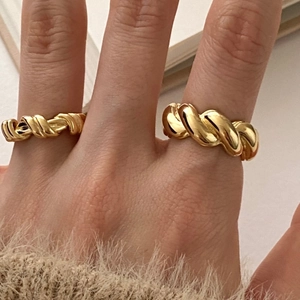 925 Sterling Silver Ring Twisted Croissant Design Minimalist Vintage Style Jewelry For Women