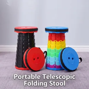 Sgabello telescopico portatile pieghevole con altezza regolabile e portata 250 kg