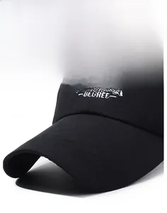Detailed macro shot of premium cotton baseball cap with white SUPER DEGREE embroidery