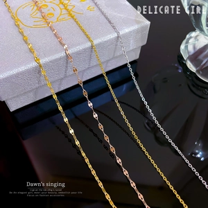 Vacuum plated 304 stainless steel chain necklaces in gold rose gold and silver finishes