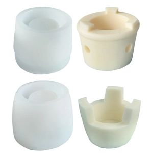 Silikonform-Set für DIY Salzskulpturen-Öfen und dekorative Duftkerzen in Weiß