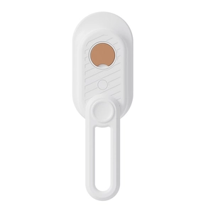 White minimalist pet steam massage brush with foldable rotating handle and grooming spray