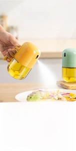 Glass oil sprayer bottle for kitchen cooking, pump mist dispenser for olive oil and vinegar.