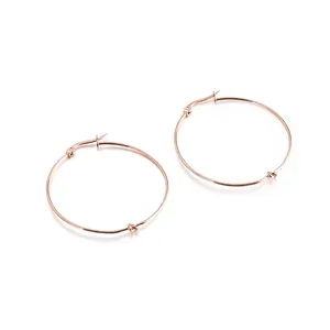 Minimalist Knot Hoop Earrings Stainless Steel Round Circle Geometric Fashion Jewelry For Women