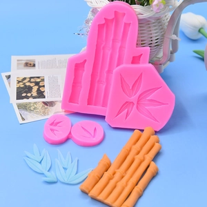 Bamboo Leaf And Segment Silicone Molds For Cake Decorating Fondant Resin Clay DIY Baking Tools
