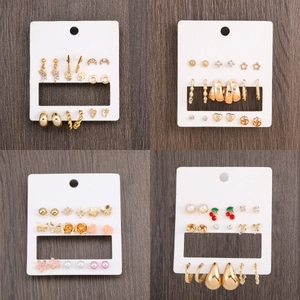 Fashion Alloy Stud Earrings Hoop Earrings Rhinestone Faux Artificial Pearl Geometric Heart Star Moon Butterfly Jewelry Gift For Women