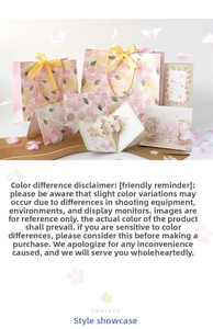 Detail of cherry blossom 3D pop-up greeting cards with matching gift bags and silk bows
