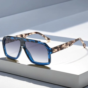 Retro Square Oversized Sunglasses PC Frame UV400 Protection Fashion Outdoor Eyewear Unisex