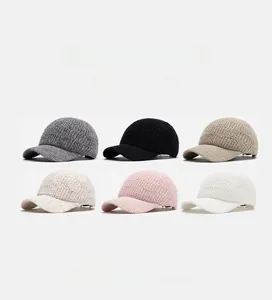 Detailed close-up showing six color options for the winter knit thermal baseball cap collection
