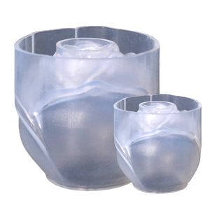 DIY rose shaped silicone mold set for resin casting and candle making on white background