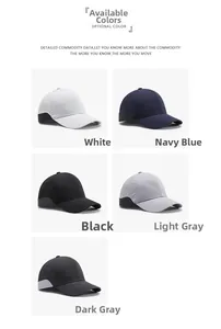 Detail view of breathable laser-cut holes on five-color quick-dry baseball caps