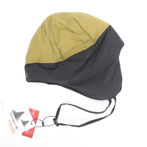 Olive and black insulated trapper hat with windproof shell and cozy ear flaps