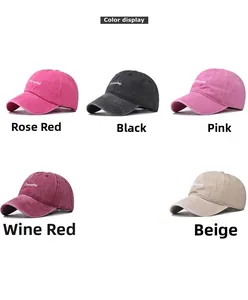 Detailed color selection of washed cotton baseball caps with Everyday embroidery