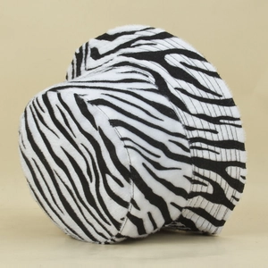 Chapeau bob imprimé zèbre en fausse fourrure chaude pour femme style hivernal