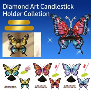 DIY Diamond Painting Butterfly Wall Hanging Corner Shelf Resin Rhinestone Wood Handicraft Home Decor Gift