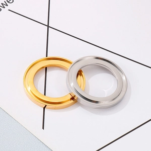 Minimalist gold and silver stainless steel geometric circle necklace accessory pieces