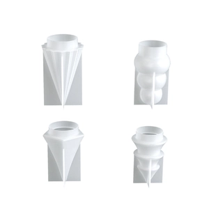 Set di 4 stampi in silicone per alberi di Natale per candele in resina e artigianato in gesso
