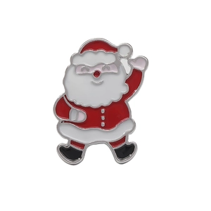 Emaille-Anstecknadel mit Weihnachtsmann-Motiv in Rot als Weihnachtsgeschenk Zubehör