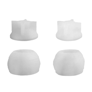 Translucent berry maple leaf candle holder silicone mold set with cross-support lids