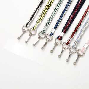 Braided Ribbon Phone Lanyard Crossbody Chain With Metal Clip Anti-Lost Phone Strap Hanging Ornament For Women Elegant Decoration