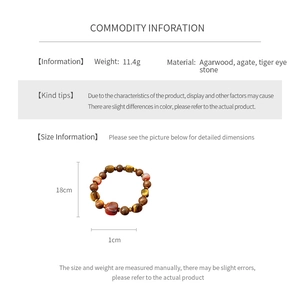 Guide détaillé des tailles et matériaux pour bracelet en bois d'agar, oeil de tigre et agate