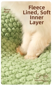 Detail of soft fleece lined interior of the warm pet bed for dogs and cats