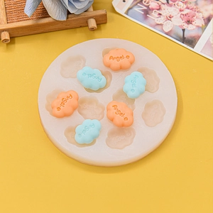 Detailed cloud silicone mold for chocolate with Angel.e embossed pastel cloud crafts