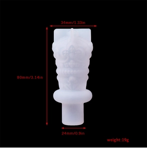 Detailed view of crown shaped silicone mold with precise dimensions for resin casting crafts