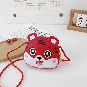 Kinder Umhängetasche Cartoon Tiger Form PU Leder Mini Messenger Tasche Süßes Tierdesign Für Kindergarten Jungen Mädchen