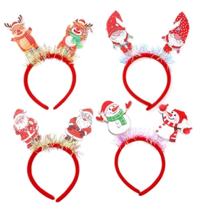 Lot de serre-têtes de Noël avec renne, Père Noël et bonhomme de neige pour décorations