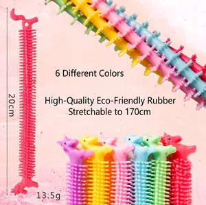 Unicorn sensory stretchy strings in 6 colors made of high quality soft TPR rubber