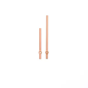 Quartz Wall Clock Hands Set Rose Gold Aluminum Metal Hour Minute Replacement Needles DIY Repair Modern Brushed Finish