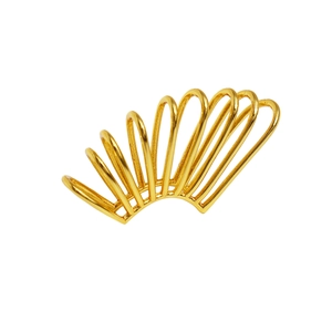 Minimalist gold spiral ear cuff with a hollow spring line design for a modern trendy look