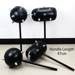 Inflatable Mace Hammer Toy Spiky Meteor Hammer PVC Costume Prop Party Accessory Black Novelty Weapon For Kids Adults
