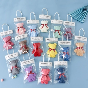 Bear Shaped Towel Coral Fleece Soft Absorbent Hand Towels For Wedding Favors Party Gifts Baby Shower Souvenirs