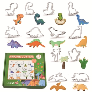 Dinosaur Cookie Cutter Stainless Steel Baking Mold Dinosaur Shape DIY Biscuit Cutter Tool Kids Kitchen