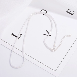 Minimalist S925 sterling silver chain necklace with lobster clasp on white background
