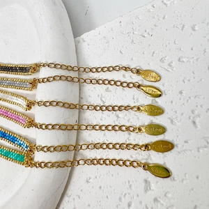 Minimalist adjustable 304 stainless steel and Miyuki bead woven bracelet in various colors