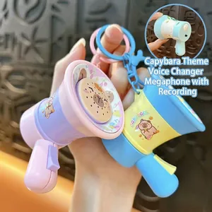 Llavero Altavoz de Grabación de Capibara Creativo Mini Megáfono de Animal Lindo Juguete Colgante de Bolsa Regalo Estudiante