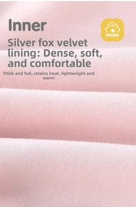 Primer plano del suave forro de terciopelo rosa para conjunto de punto de invierno infantil