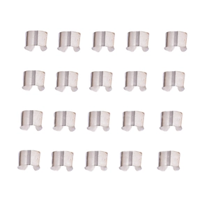Set of 20 silver U-shaped metal clips for dreadlocks and DIY hair accessories